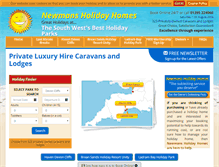 Tablet Screenshot of newmansholidayhomes.com